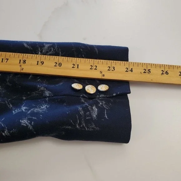 Vintage Buckhead Men's Shop Blue Blazer 40R Sequence Graphic Made USA Union Made - Picture 15 of 16